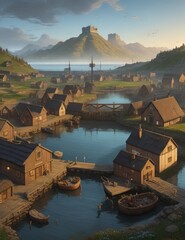 Village with a harbour