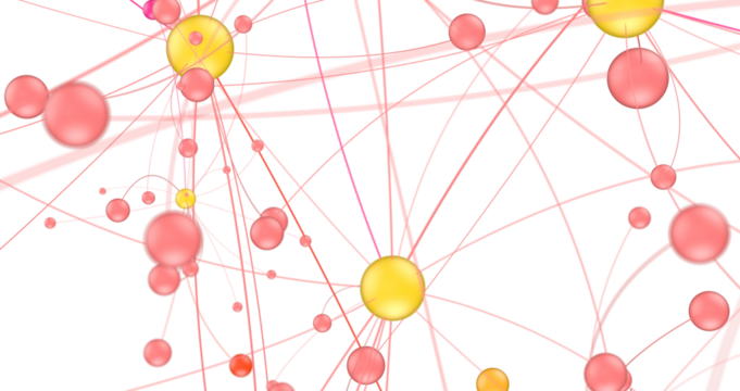 network shape. Abstract 3D render