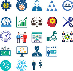 Set of business icon symbol