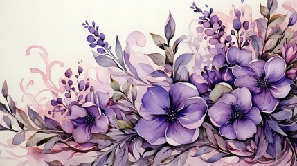 美しい紫色の花々