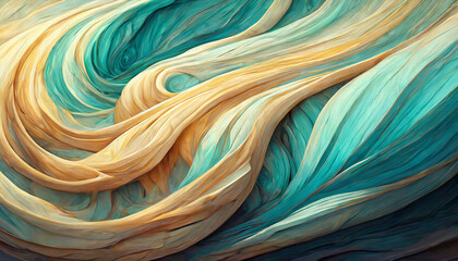 Abstract flowing cloth painting