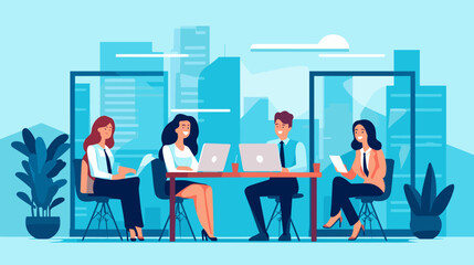 Concept vector illustration of business situation.