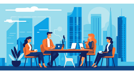 Concept vector illustration of business situation.