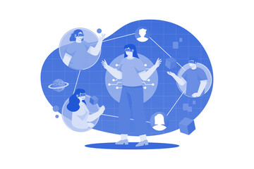 People connecting in the metaverse