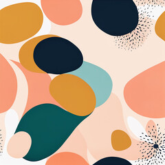 Boho abstract background, boho shapes, aesthetic, background concept design for web banner and mockup