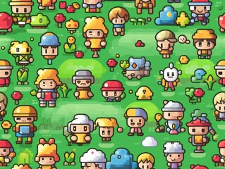 Fototapeta premium cute cartoon seamless pattern