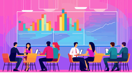 Concept vector illustration of business situation.