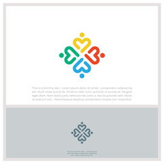 Global Community Logo Icon Elements Template. Community human Logo template vector. Community health care. Abstract Community logo