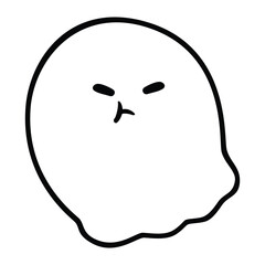 Cute Cartoon Ghost character for kids. simple and cute spirits