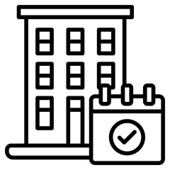 Hotel Event icon line vector illustration