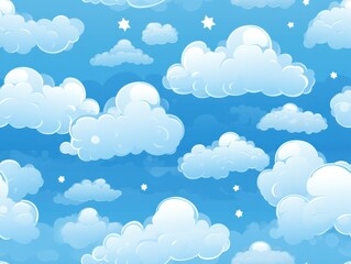 cute cloud seanless pattern