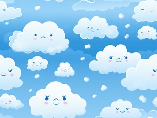 cute cloud seanless pattern