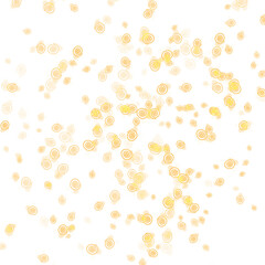 Colorful confetti on a transparent background. Event and party celebration elements.