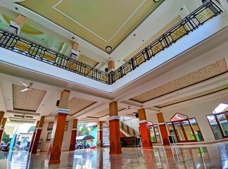 Interior design The splendor of the mosque in the center of the city of Batang, Central Java,...