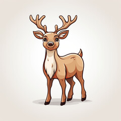 Fototapeta premium reindeer with nose,Generated By Ai