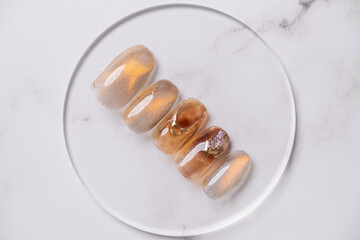 マグネットネイルチップ/ジェルネイル/Magnetic nail tip sample