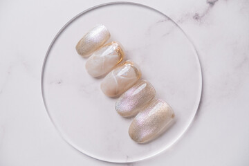 マグネットネイルチップ/ジェルネイル/Magnetic nail tip sample