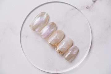 マグネットネイルチップ/ジェルネイル/Magnetic nail tip sample