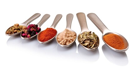 spices in spoons