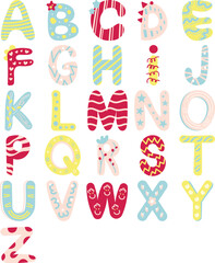 Fun Learning Alphabet Illustration Set
