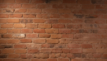Fototapeta premium Abstract brick wall with weathered, rusty patterns an old fashioned backdrop generated by AI