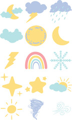 Colorful Simple Infographic Illustration Set