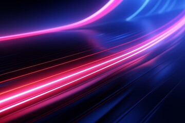 Dynamic tech background with neon lines. Futuristic, data information concept