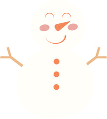 Christmas Snowman Illustration Vector