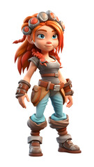 3D Cartoon gaming character transparent background