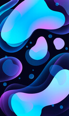 Blue and pink abstract liquid background. Color gradient background.