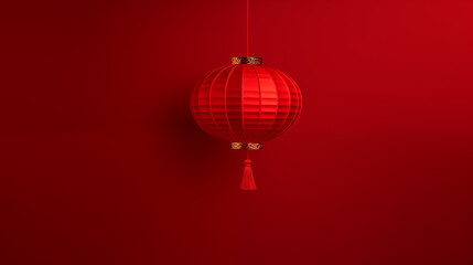 Red Chinese lantern on red background picture
 - obrazy, fototapety, plakaty