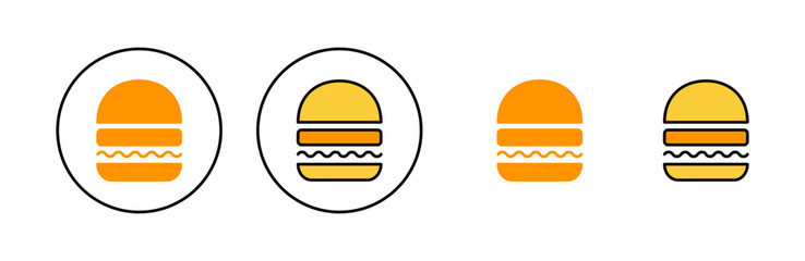 Burger icon set for web and mobile app. burger sign and symbol. hamburger