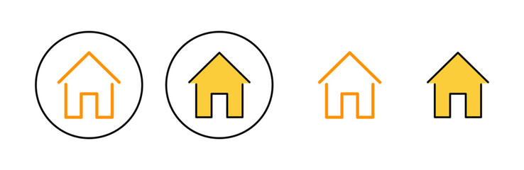House icon set for web and mobile app. Home sign and symbol