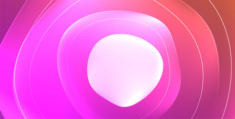 Colorful transparent flowing fluid shapes with glow effect geometric background. Wavy lines round forms. Vector illustration For Wallpaper, Banner, Background, Card, Book Illustration, landing page