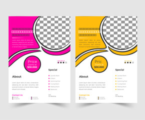 Modern real estate Flyer design Template with vector creative