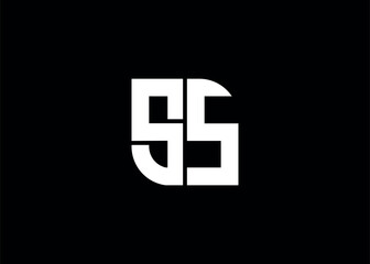 Obraz premium Monogram Letter SS Logo Design vector template