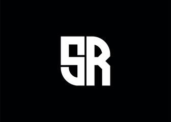 Monogram Letter SR Logo Design vector template