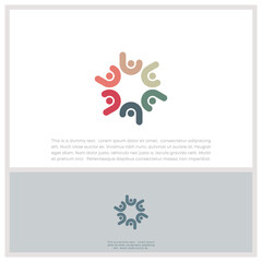 Global Community Logo Icon Elements Template. Community human Logo template vector. Community health care. Abstract Community logo	