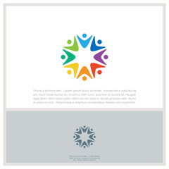 Global Community Logo Icon Elements Template. Community human Logo template vector. Community health care. Abstract Community logo	