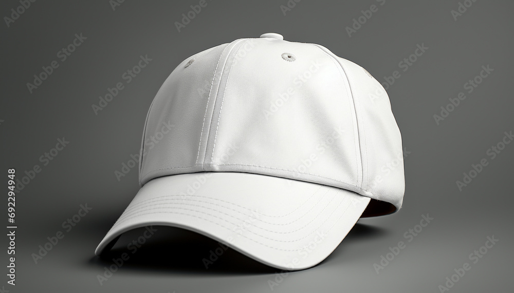 Canvas Prints Fashion baseball cap, clean white design, modern elegance generated by AI