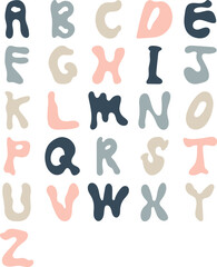 Abstract Alphabet Illustration Set