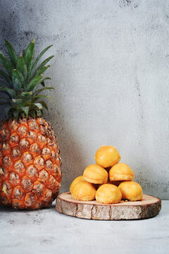 Nastar or pineapple tart cookies is the rich buttery shortcrust pastry with homemade sweet pineapple jam as the filling. this cookies usually served during Eid celebration.
