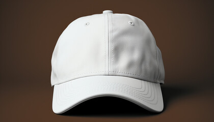Fashionable baseball cap in white, symbolizing modern elegance generated by AI