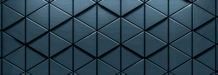 Dark blue triangular abstract background. geometric dark pattern background with lines composed triangles. blue triangle tiles pattern mosaic background.