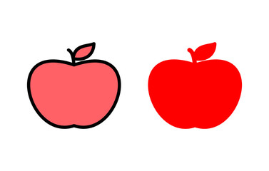 Apple icon set illustration. Apple sign and symbols for web design.