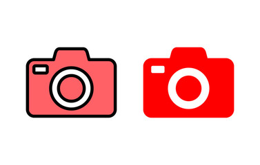 Camera icon set illustration. photo camera sign and symbol. photography icon.