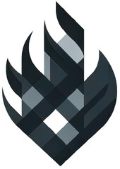 Minimalist Geometric Fire Icon