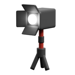3d render of a camera and lighting