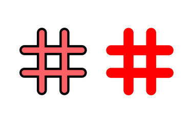 Hashtag icon set illustration. hashtag sign and symbol