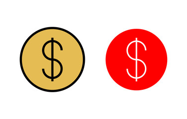 Money icon set illustration. Money sign and symbol